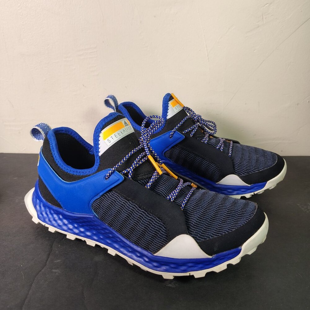 Adidas by Stella McCartney Blue and Black Athletic Slip-On Sneakers